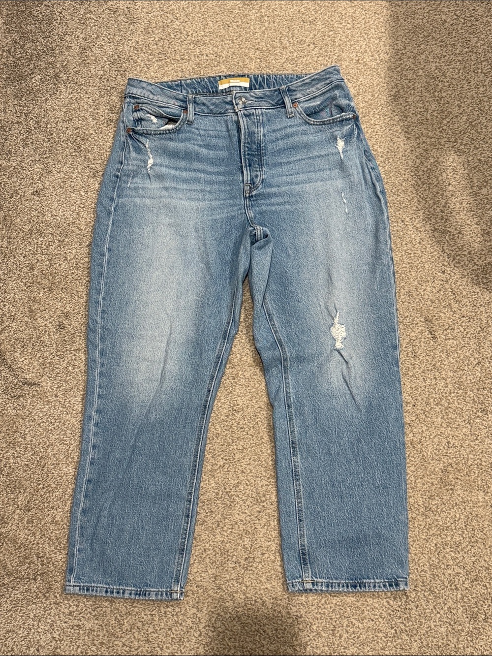 Maurices High-Rise Distressed Light Blue Jeans